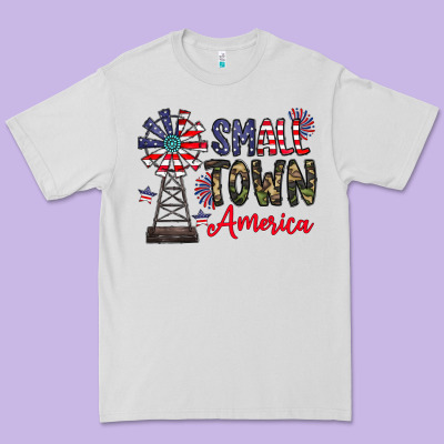 Small Town America Premium Tee Designed By Cowhidedigitalart
