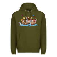 Army Green noahs ark Premium Hoodie - texasbilliewilder