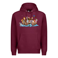 Burgundy noahs ark Premium Hoodie - texasbilliewilder