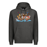 Charcoal Heather noahs ark Premium Hoodie - texasbilliewilder