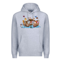 Heather Grey noahs ark Premium Hoodie - texasbilliewilder