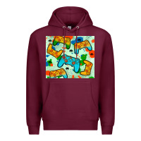 Burgundy gaming controller Premium Hoodie - JahusDesignShop