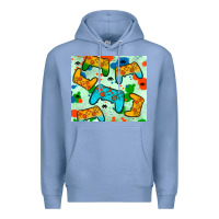 Colony Blue gaming controller Premium Hoodie - JahusDesignShop