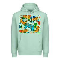 Seafoam gaming controller Premium Hoodie - JahusDesignShop