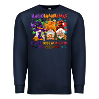 Navy Hallothanksmas it's the most wonderful time of the Premium Sweatshirt - NancyCooperArtShop