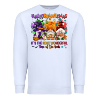 White Hallothanksmas it's the most wonderful time of the Premium Sweatshirt - NancyCooperArtShop
