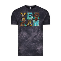 Cloud Black western sunflowers turquoise leopard yee haw Vintage Tee - BarkalooDesign