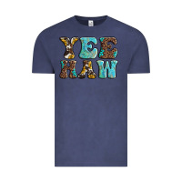 Vintage Denim western sunflowers turquoise leopard yee haw Vintage Tee - BarkalooDesign
