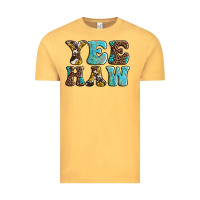 Vintage Mustard western sunflowers turquoise leopard yee haw Vintage Tee - BarkalooDesign