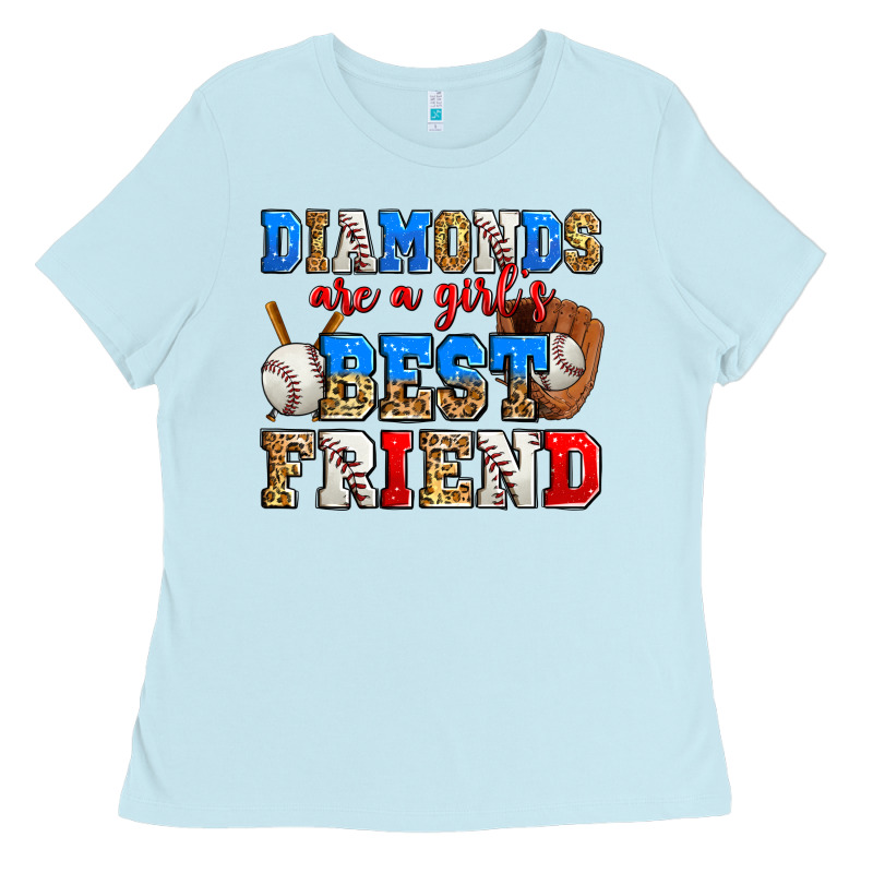 Diamonds Are A Girl's Best Friend Baseball Ladies Tee by Zillion Design Studio | Teevron