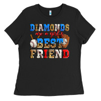 Black diamonds are a girl's best friend baseball Ladies Tee - Zillion Design Studio