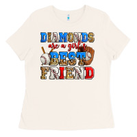 Bone diamonds are a girl's best friend baseball Ladies Tee - Zillion Design Studio