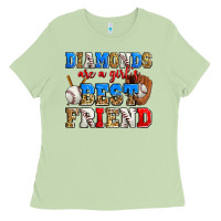 Matcha diamonds are a girl's best friend baseball Ladies Tee - Zillion Design Studio