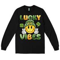 Black lucky vibes Long Sleeve Tee - MaliasSmallBusiness