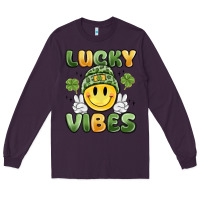 Plum lucky vibes Long Sleeve Tee - MaliasSmallBusiness