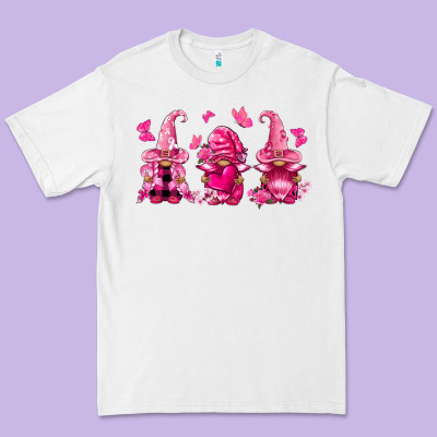 Breast Cancer Gnomies Premium Tee Designed By Fadigitalartstudio