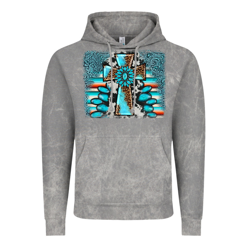 Cross Gemstone Background Vintage Hoodie by AdoDesignShop | Teevron