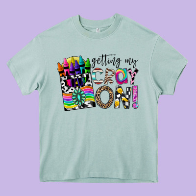 Getting My Cray On Heavy Core Tee Designed By Cowhidedigitalart