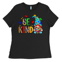 Black be kind autism gnome Ladies Tee - Zillion Design Studio