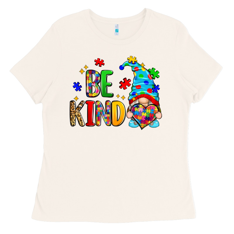 Be Kind Autism Gnome Ladies Tee by Zillion Design Studio | Teevron