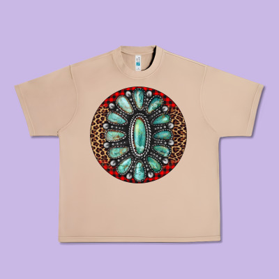 Turquoise Gemstone Christmas Ornament Urban Heavy Tee Designed By Jasminsmagicworld