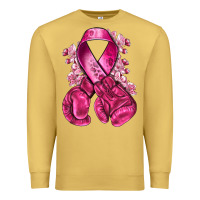 Antique Gold breast cancer with boxing gloves Premium Sweatshirt - NancyCooperArtShop