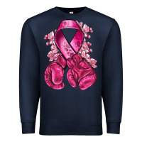 Navy breast cancer with boxing gloves Premium Sweatshirt - NancyCooperArtShop