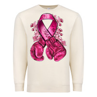 Breast Cancer With Boxing Gloves Premium Sweatshirt | Teevron