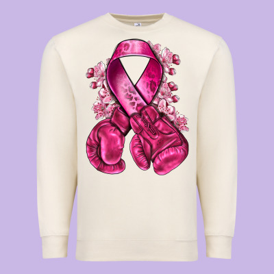Breast Cancer With Boxing Gloves Premium Sweatshirt Designed By Nancycooperartshop