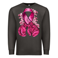 Smoke breast cancer with boxing gloves Premium Sweatshirt - NancyCooperArtShop