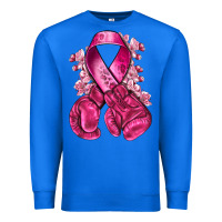 True Royal breast cancer with boxing gloves Premium Sweatshirt - NancyCooperArtShop