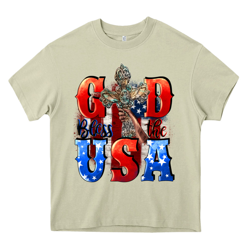 God Bless The Usa  4th Of July Heavy Core Tee by CowGirlArtShop | Teevron