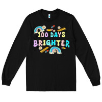 Black 100 days brighter Long Sleeve Tee - MaliasSmallBusiness