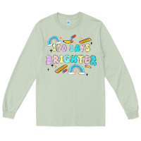 Matcha 100 days brighter Long Sleeve Tee - MaliasSmallBusiness