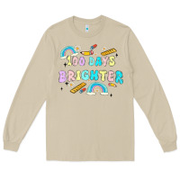Mushroom 100 days brighter Long Sleeve Tee - MaliasSmallBusiness