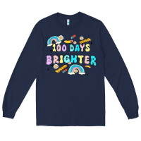 Navy 100 days brighter Long Sleeve Tee - MaliasSmallBusiness