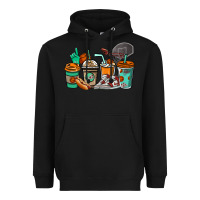 Black Basketball coffee cups Heavyweight Hoodie - NancyCooperArtShop