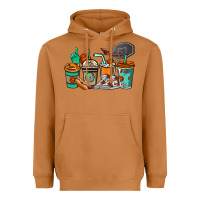 Meerkat Basketball coffee cups Heavyweight Hoodie - NancyCooperArtShop