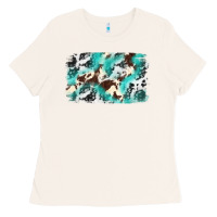 Bone Cowhide Background Western Ladies Tee - texasbilliewilder