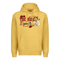 Antique Gold the hell i wont with sassy pinup cowgirl Premium Hoodie - texasbilliewilder