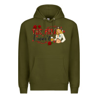 Army Green the hell i wont with sassy pinup cowgirl Premium Hoodie - texasbilliewilder
