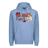 Colony Blue the hell i wont with sassy pinup cowgirl Premium Hoodie - texasbilliewilder