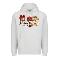Dove Grey the hell i wont with sassy pinup cowgirl Premium Hoodie - texasbilliewilder