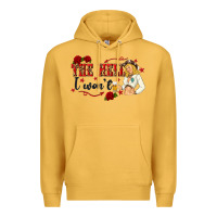 Mustard the hell i wont with sassy pinup cowgirl Premium Hoodie - texasbilliewilder