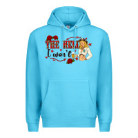 Ocean Blue the hell i wont with sassy pinup cowgirl Premium Hoodie - texasbilliewilder