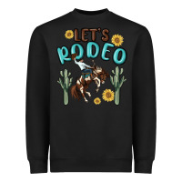 Black let's rodeo Heavyweight Sweatshirt - MaliasSmallBusiness