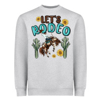 Heather Grey let's rodeo Heavyweight Sweatshirt - MaliasSmallBusiness