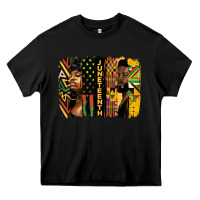 Black juneteenth brush stroke Heavy Core Tee - HRA Design Shop