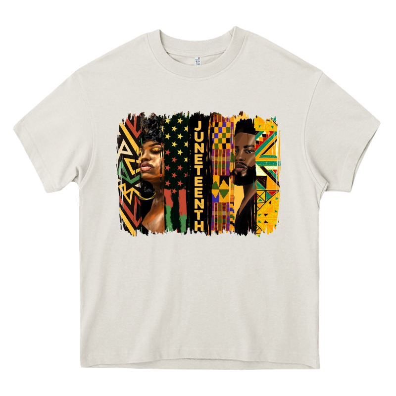 Juneteenth Brush Stroke Heavy Core Tee by HRA Design Shop | Teevron