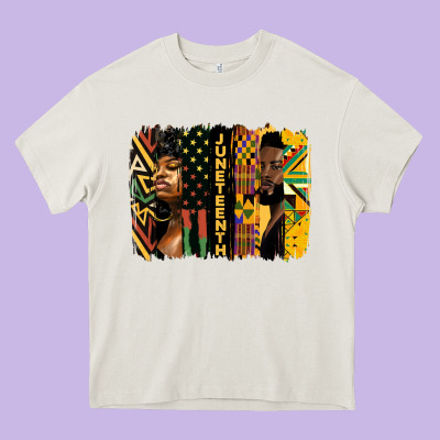 Juneteenth Brush Stroke Heavy Core Tee Designed By Hra Design Shop